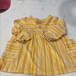 Carter's Yellow and White Striped Baby Top